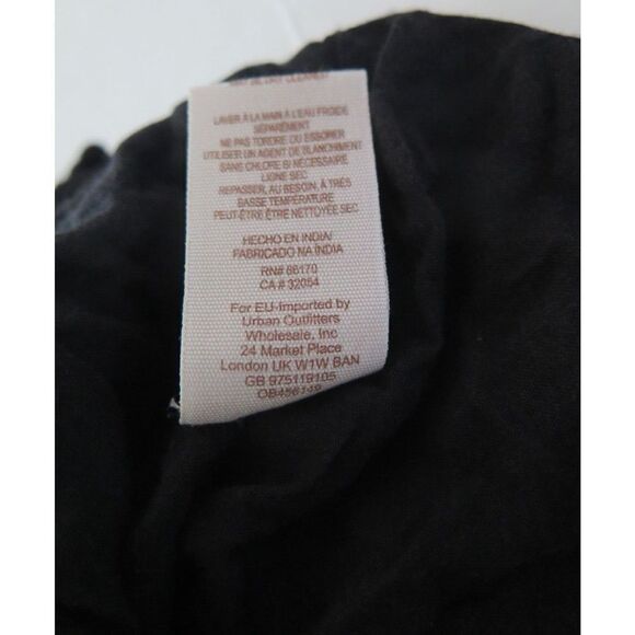 Free People Women's Sz 4 Black Floral Bell Sleeve Boho Festival Mini Dress - Picture 6 of 12